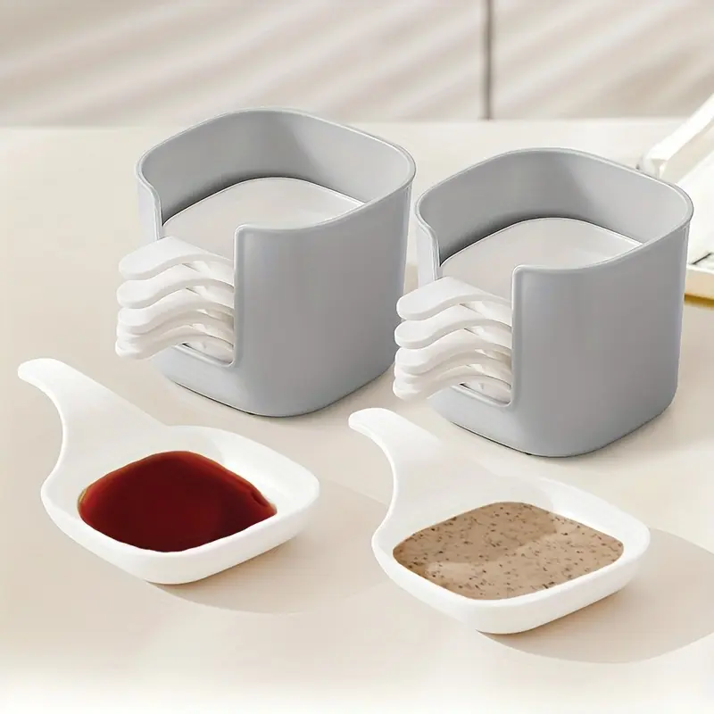 7pcs/set, Sauce Dish, Food Sauce Dish, Dipping Dish Set, Steak Sauce Plate, Seasoning Dish, Cheese Sauce Bowl, Fruit Dish, Snack Dish, Creative Tomato Sauce Plates, Dipping Dish, Kitchen Supplies, Restaurant Supplies