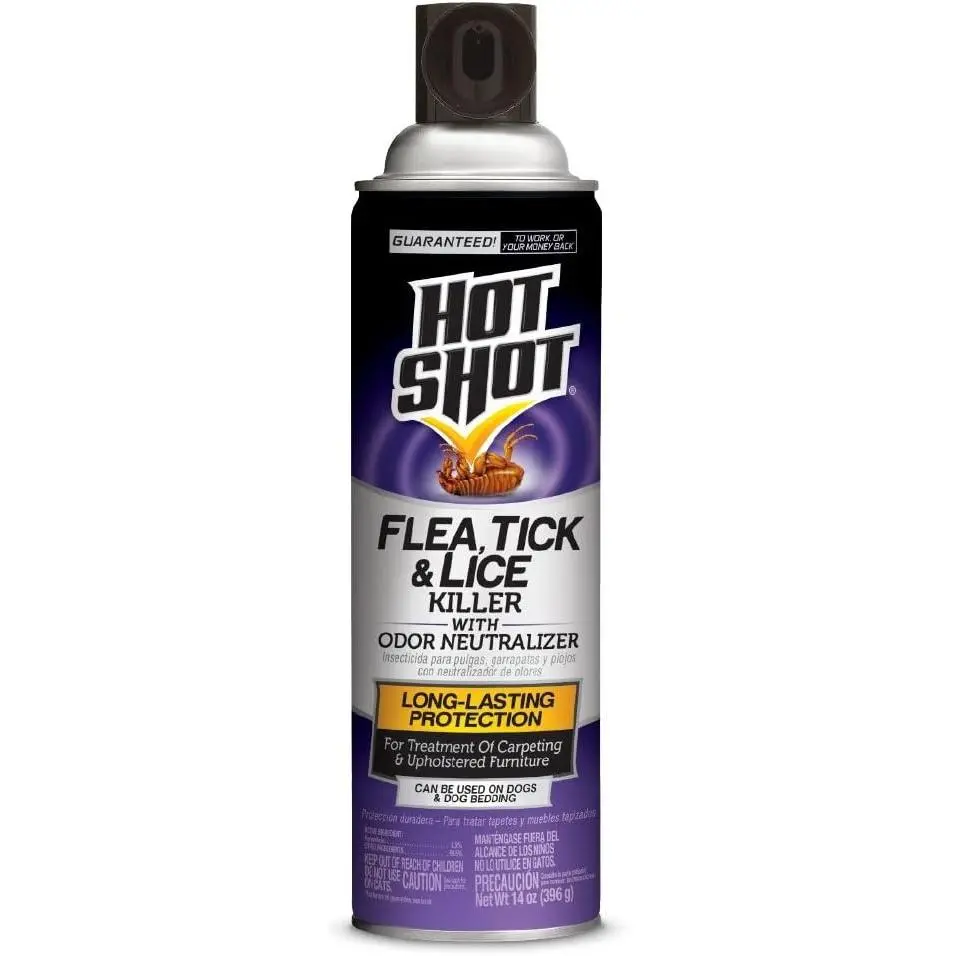 Hot Shot Flea, Tick & Lice Killer with Odor Neutralizer (Aerosol) 14 Oz (1 pack)