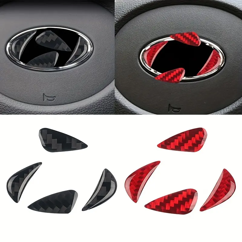 Car Interior Steering Wheel Badge Modification Stickers, Compatible with Hyundai Elantra, Figure, Sonata, Reina, Yuena Models