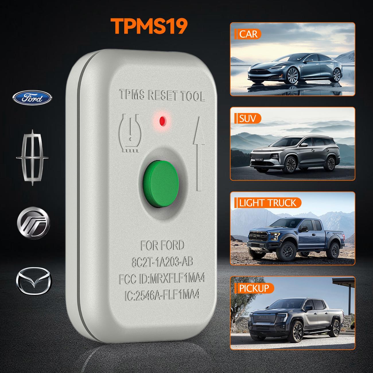 VXDAS TPMS19 for Ford | Tire Pressure Sensor Relearn & Reset Tool | Essential for F-150, F-250, F-350, Mustang, Explorer & Lincoln (2006-2025)