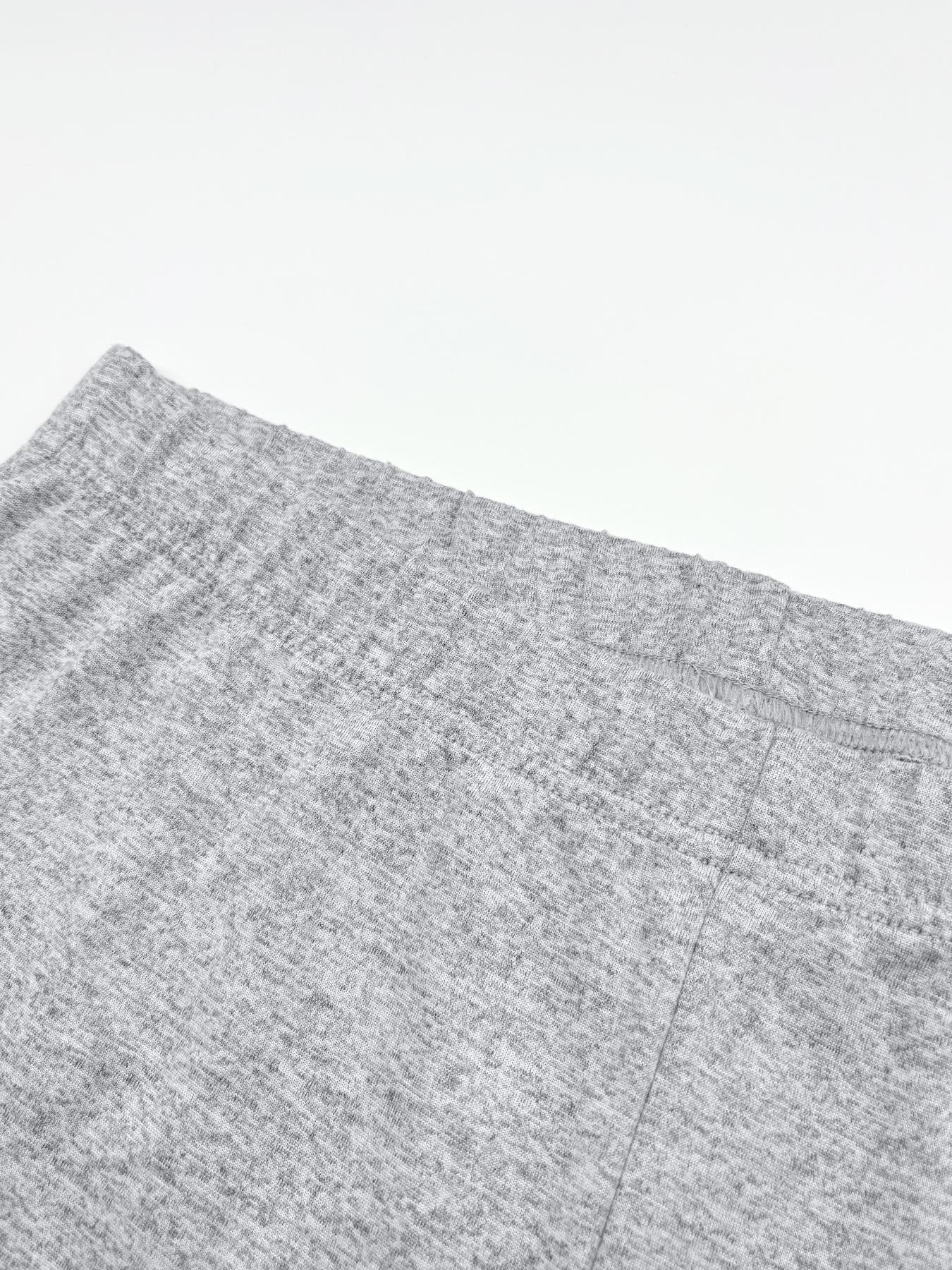 Two-Piece Set Women's Plain Crop Top & Skinny Pants, Casual Fashion Cozy Breathable for Daily Wear, Ladies Summer Clothes