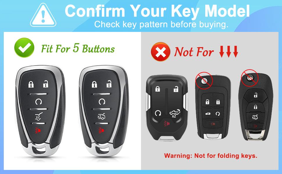 Key Fob Cover for Chevy - Premium Soft TPU Shell Full Protection Case with Keychain, Fits Equinox Malibu Traverse Cruze Blazer Camaro Trailblazer Spark Sonic Volt Bolt Trax, Purple 5-Button