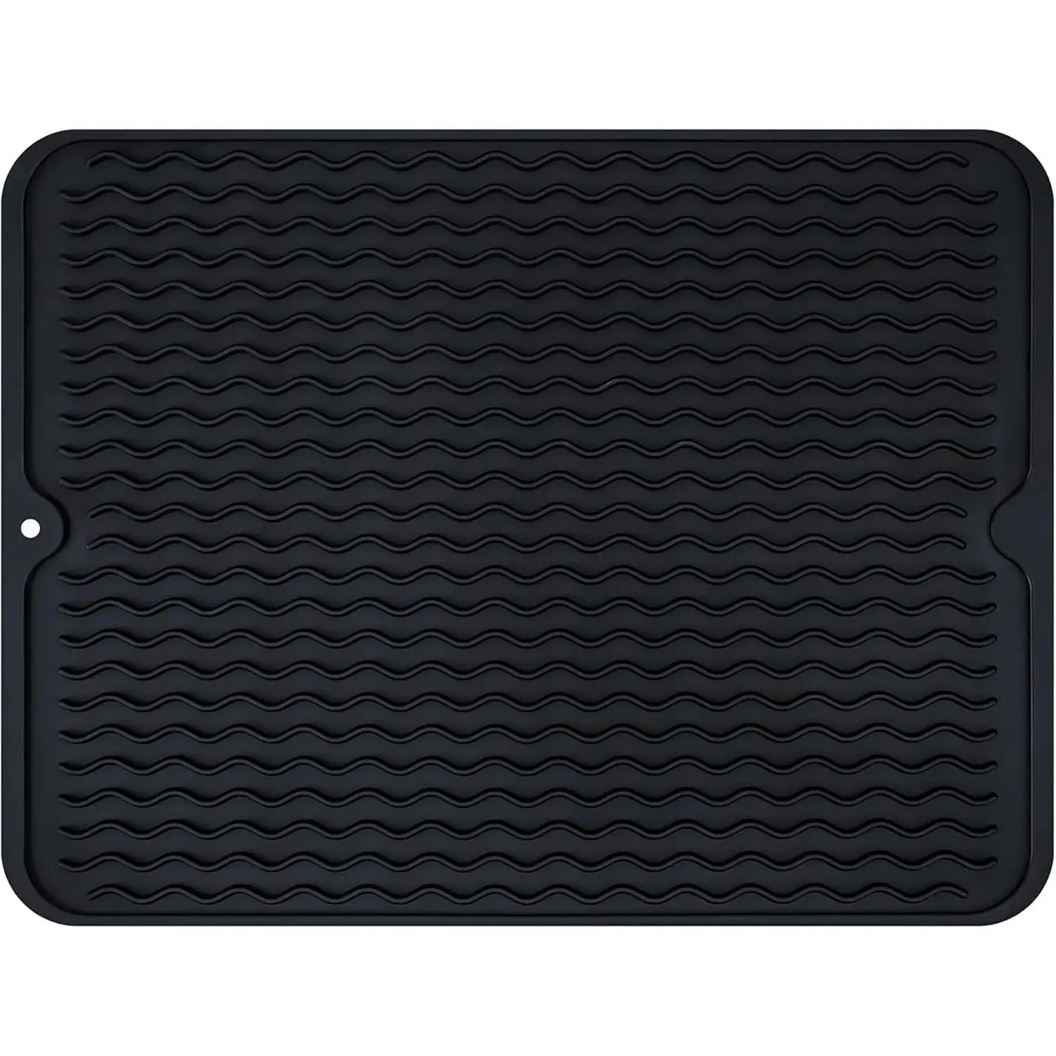 Dish Drying Mats For Kitchen Counter,  Dish Mat Drying Kitchen Mat,  Grade  Sink Drying Mat, Quick Dry Slip Resistant Kitchen Mats, 16x12inch, Black