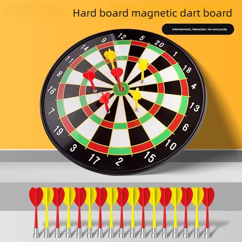 Dart board set - magnetic dart game, fitness & fun for adults & kids - safe dartboard with magnetic darts