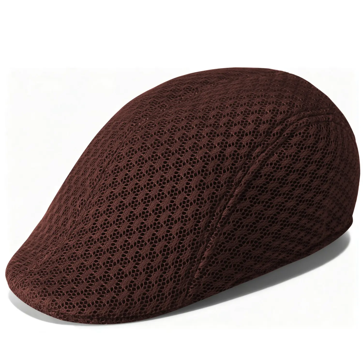 Mens Breathable Mesh Flat Cap Adjustable Summer Ivy Hat Lightweight Newsboy Cabbie Cap for Golf Driving Classic Retro unisex protection outdoor