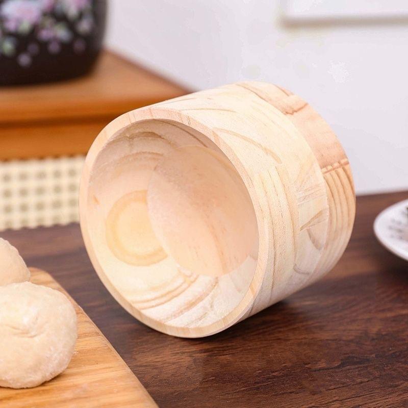 1pc Wooden Dumpling Maker with Roller Ball, Manual Kitchen Tool for Perfect Round Dumplings, Natural Wood, No Electricity Needed