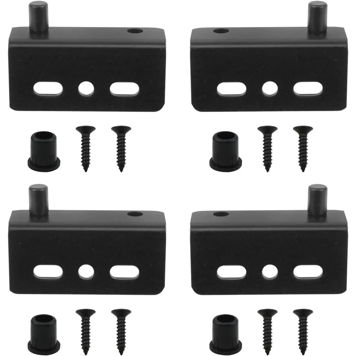 Concealed Pivot Door Hinge Wardrobe Furniture Hinge Door Pivot Hinge for Wooden Doors Drawers Furniture Cabinets Wardrobes Display Cabinets Black 4 count