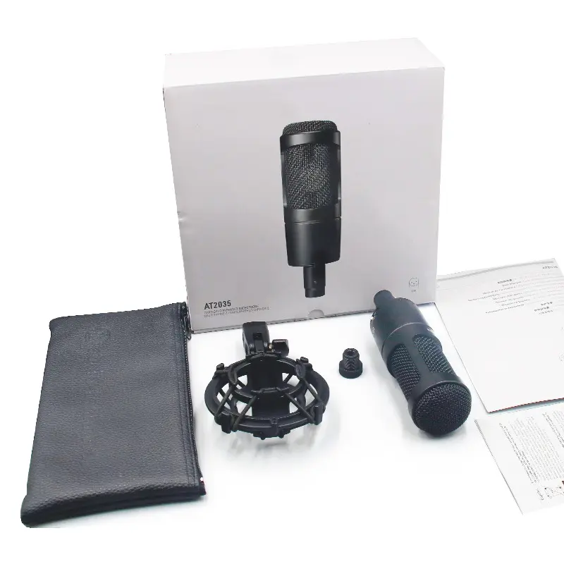 AT2035 Large Diaphragm Condenser Microphone - Wired Professional Audio Wired Mic for Live Streaming, Podcasting Streaming Setup