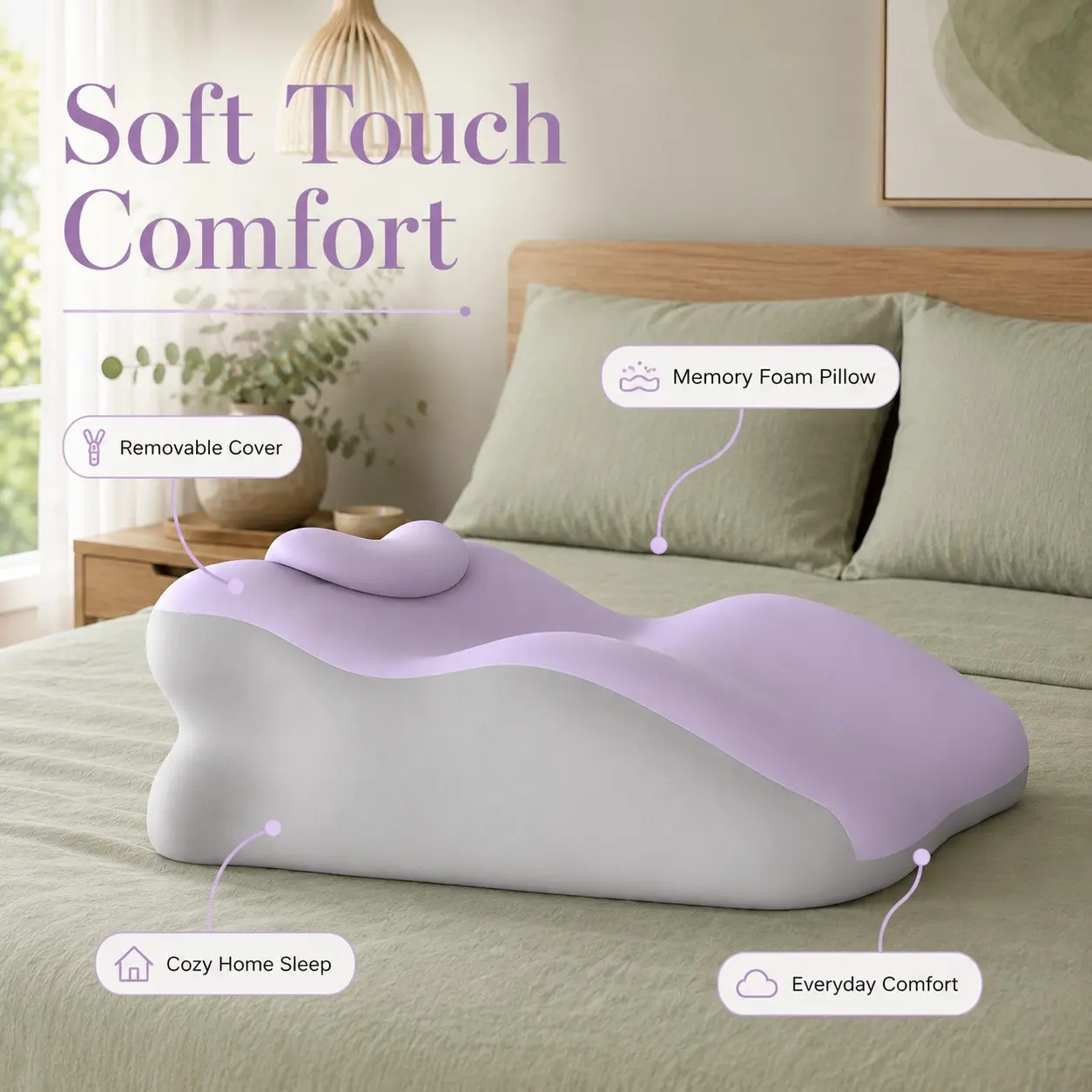 Double Person Home Relaxation Cushion, Adjustable Shape Memory Foam, Cover, Durable Material, Ideal for Living Room & Bedroom, Memory Foam Cushioning