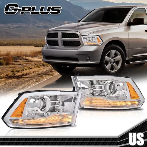 LED Projector Headlights Clear Head Lamps Fit For 13-18 Dodge Ram 1500 2500 3500