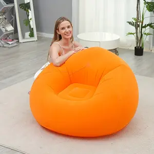 Inflatable Bean Bag Chair, Premium Synthetic Leather, Soft Plush Lining, Comfortable for Indoor/outdoor Use, Ideal for Camping, Balcony, Bedroom, Travel