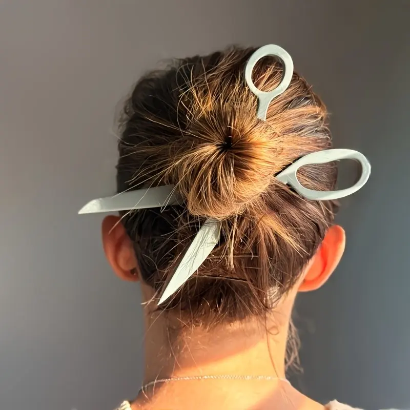 Unique Scissor-Shaped Hairpin, Novel Hair Accessory for Thick or Sparse Hair, Ingenious Design for Stylish Hairstyles, Fun and Functional, Fun Hair Clips, Fashion Hair Accessories
