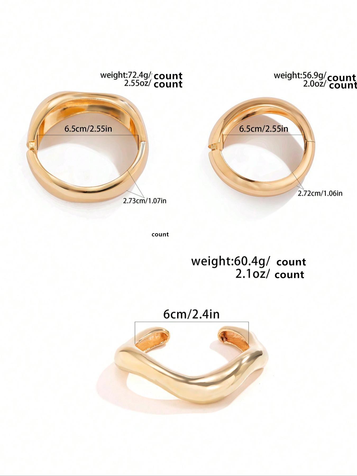 Punk Style Irregular Wide Band Cuff Bangle, Fashionable Minimalist Bracelet for Women & Girls, Trendy All-match & Exquisite Jewelry for Birthday Gift