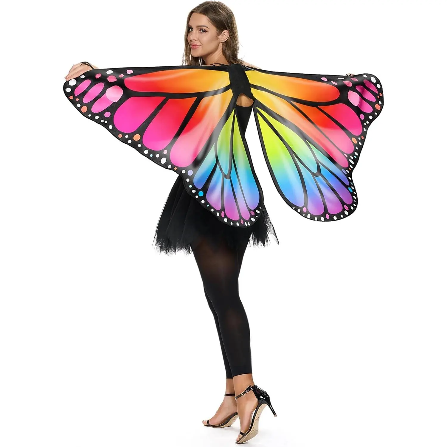Women's Monarch Butterfly Wings Costume, Adult Halloween Butterfly Costume(Gift)