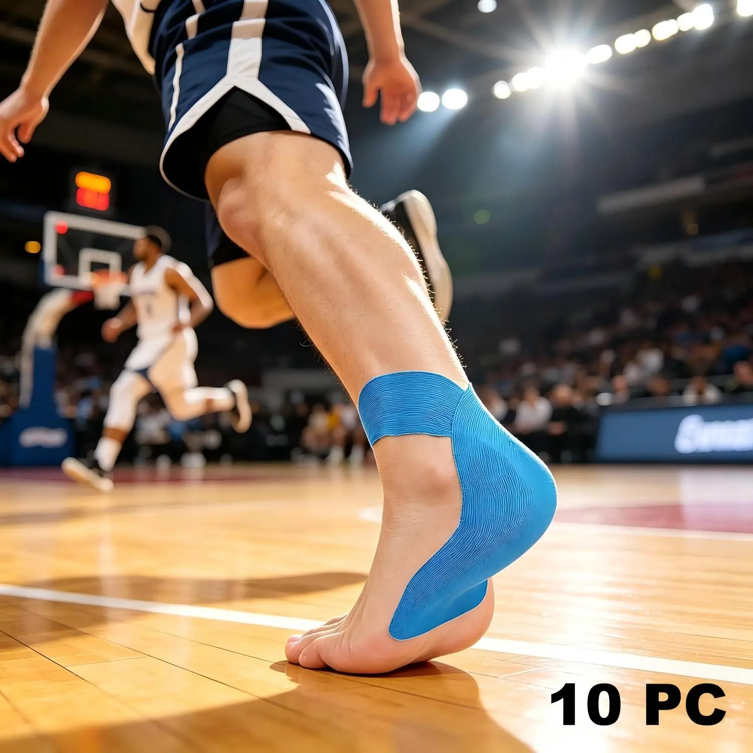 10 Pcs Elastic Cotton Sports Bandages, Waterproof Breathable, for Feet, Ankles, Heels, Men Women Sport Protection, Ankle Tape