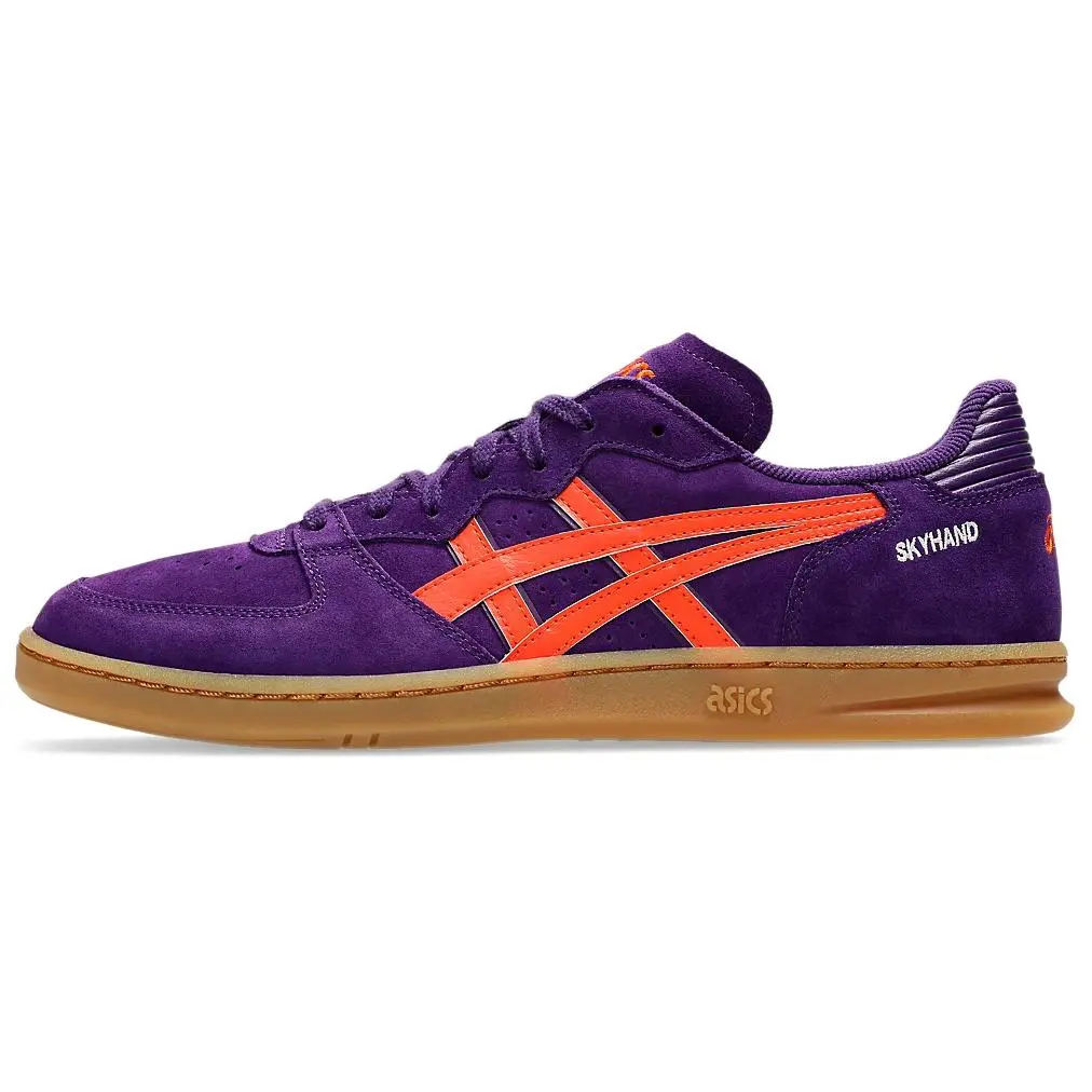 ASICS SKYHAND OG Retro Low-Top Sneakers - Unisex Athletic Casual Walking Sports Trainer, Comfortable Durable Purple Orange Maison Mihara House White Shoes