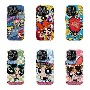 P0werpuff Girls Cartoon Collage Hard Phone Case，For iphone 17 Pro Max 16 15 14 13 12 11 for Samsung S21 S22 S23 S24 S25 Phone Case,Perfect Holiday Gift