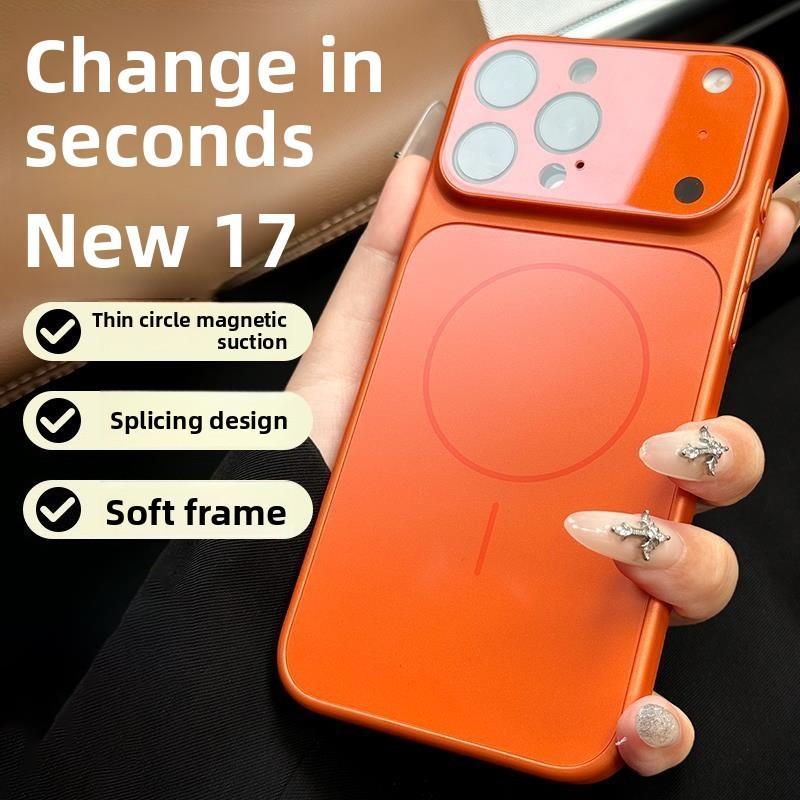 Instantly Transform into 17 Large Window Compatible with iPhone 16 Pro Max Phone Case Apple 17 Matte Anti-drop with Lens Protector 15
