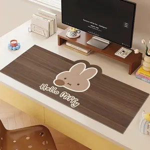 New Kawaii Miffy Big Keyboard Mat Cute Cartoon Bunny Desk Pad Absorbent Mousepad for Office & Gaming Non-Slip Ins Style K-trend