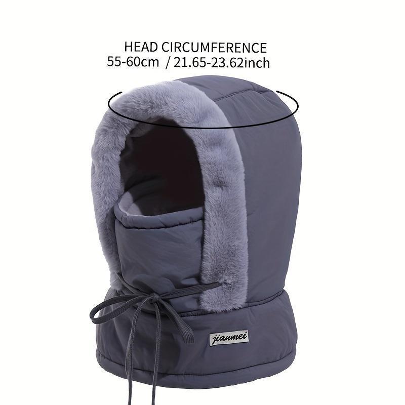 Winter Fleece Ear Protection Lei Feng Hat – Unisex Windproof Snow Cap for Outdoor Skiing, Cycling, and Cold Weather Warmth