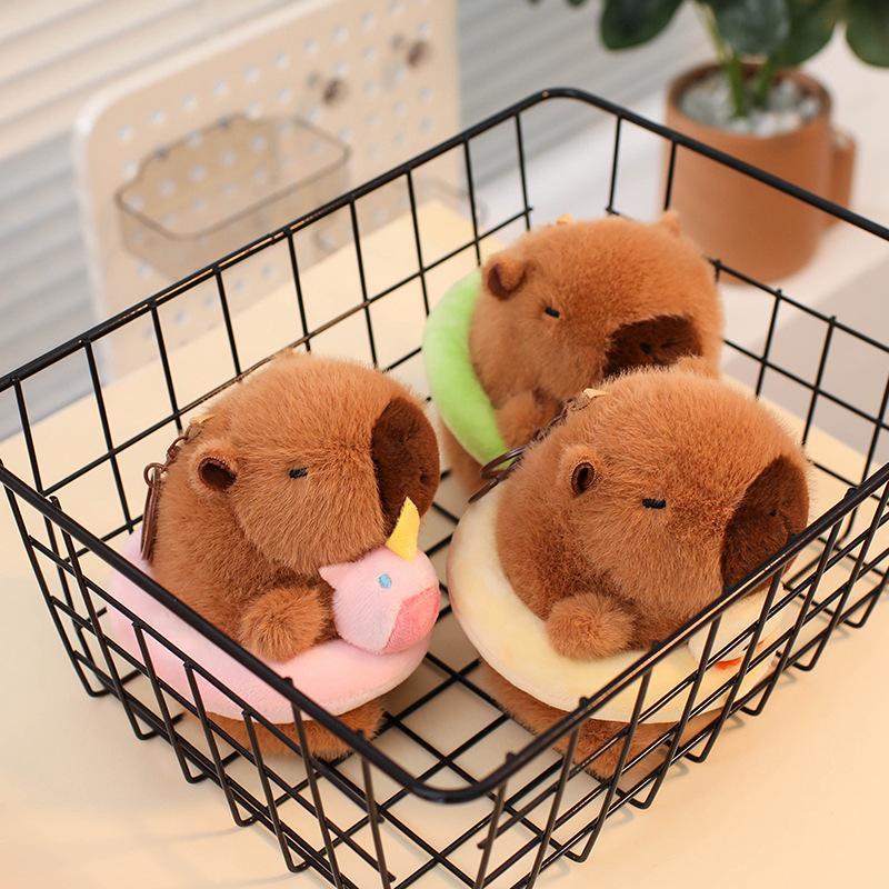 Cute Capybara Plush Toy, Soft Stuffed Capybara Dolls, Plush Toys, Kawaii Plushie for Children Birthday Gift, Huggable Stuffed Animal, Cuddly Stuffed Animal