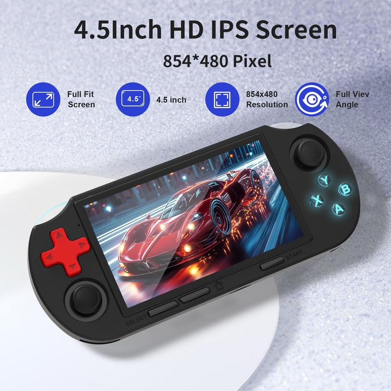 YLW Retro Handheld Game Console, 4.5 Inch IPS Screen Games Machine, Wireless Mini Portable Game Player, Gaming & Consoles for Boy Gift