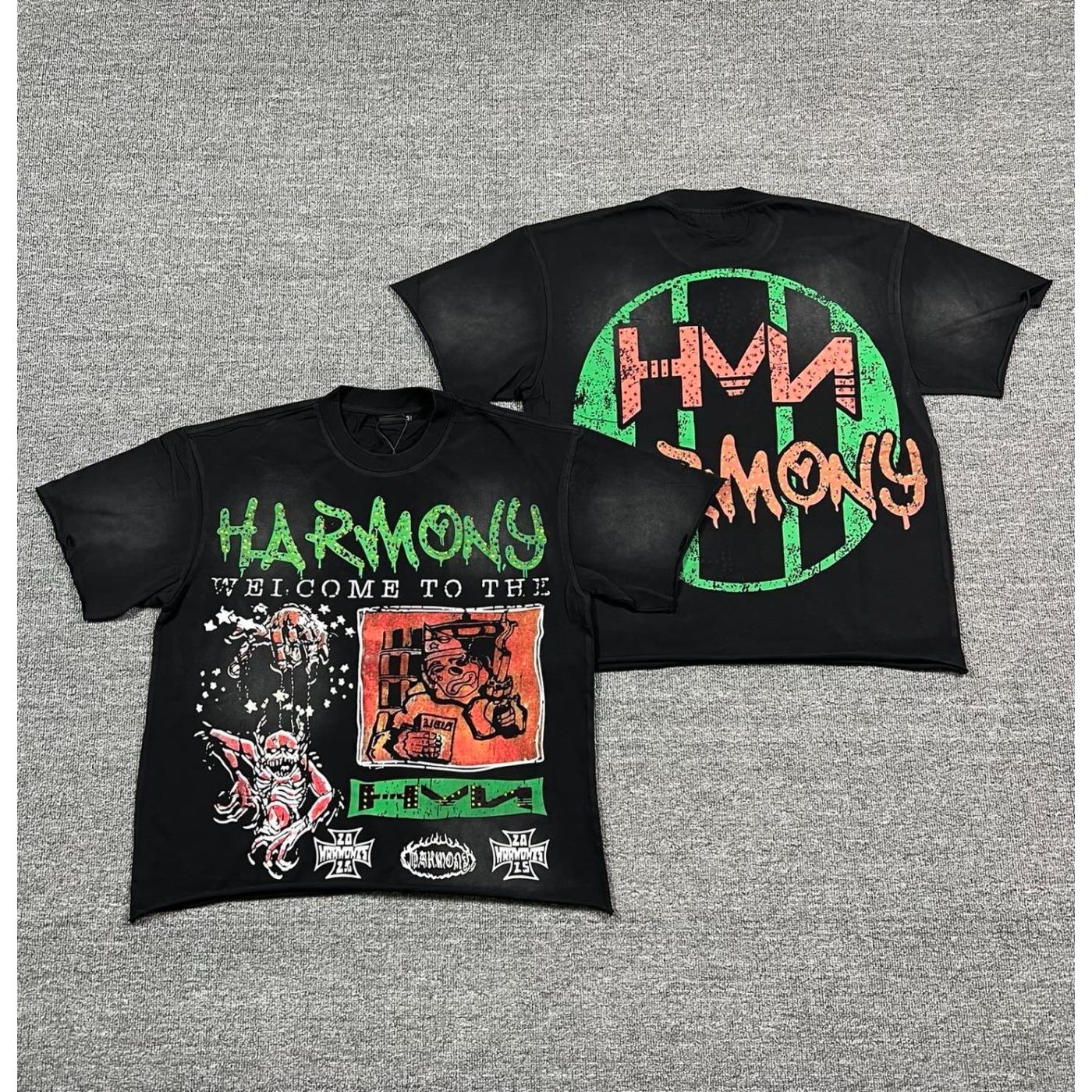 Y2K Vintage Washed Streetwear T-Shirt, Shiny Rhinestone Diamond Graphic, Crew Neck Cotton Oversized Short Sleeve Hip Hop Tee For Men