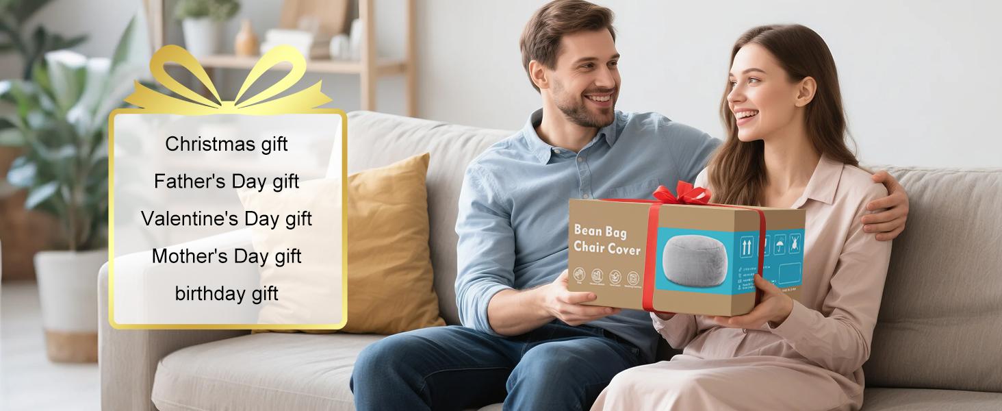 (No Filler Bean Bag Chair Cover Without Filler,Big Round Soft Fluffy PV Velvet Washable Bean Bag Lazy Sofa Bed Cover for Adults,Living Room Bedroom Furniture Outside,5ft Dark Grey