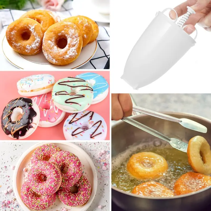 Mini doughnut maker - Manual doughnut making tool - Portable mold - Suitable for DIY baking - Household kitchenware