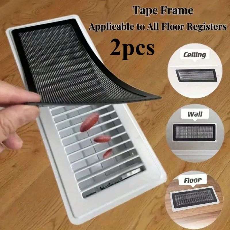 1pc PVC Dustproof Ventilation Mesh, Floor Ventilation Cover, Insect-Proof Ventilation Filter Mesh, Removable & Reusable, Easy To Clean