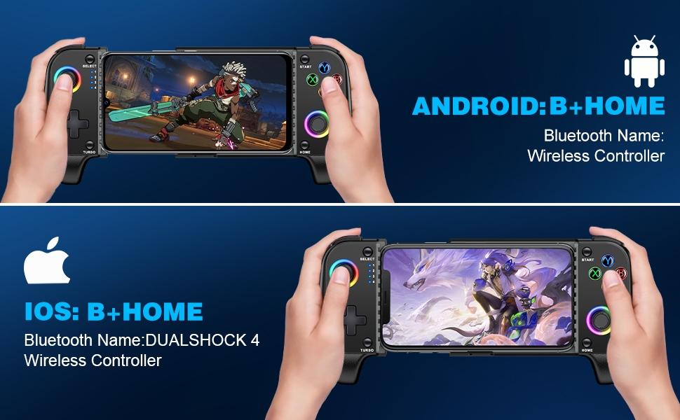 ESYWEN Mobile Gaming Controller for Android /IPhone,Bluetooth Wireless Gamepad Designed for Xbox Game Pass Ultimate, Steam Link,Arcade,GeForce Now, Black