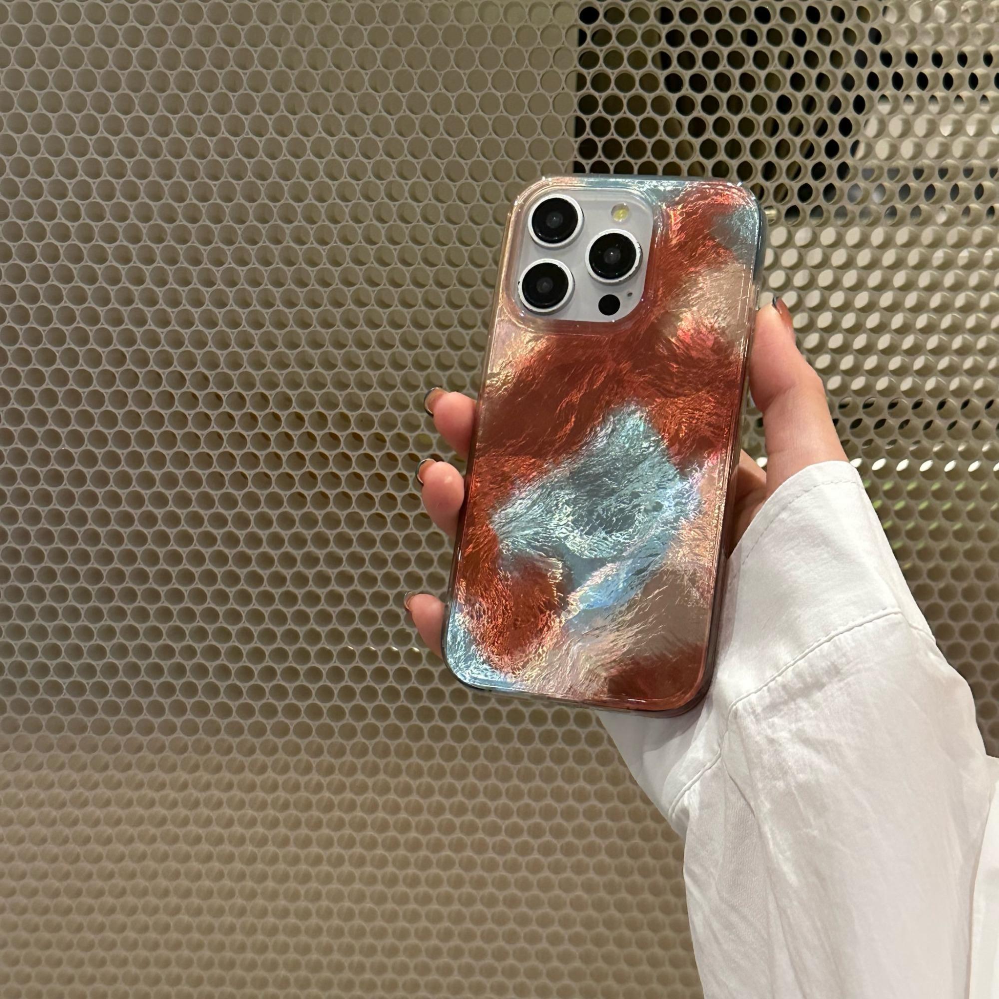 Iceberg Blue Gradient Dual Layer Shockproof Phone Case for iPhone 17 Pro Max, Stylish Protective Cover for iPhone 17 16 15 14 13 12 11 X XS XR Pro Max Plus Air