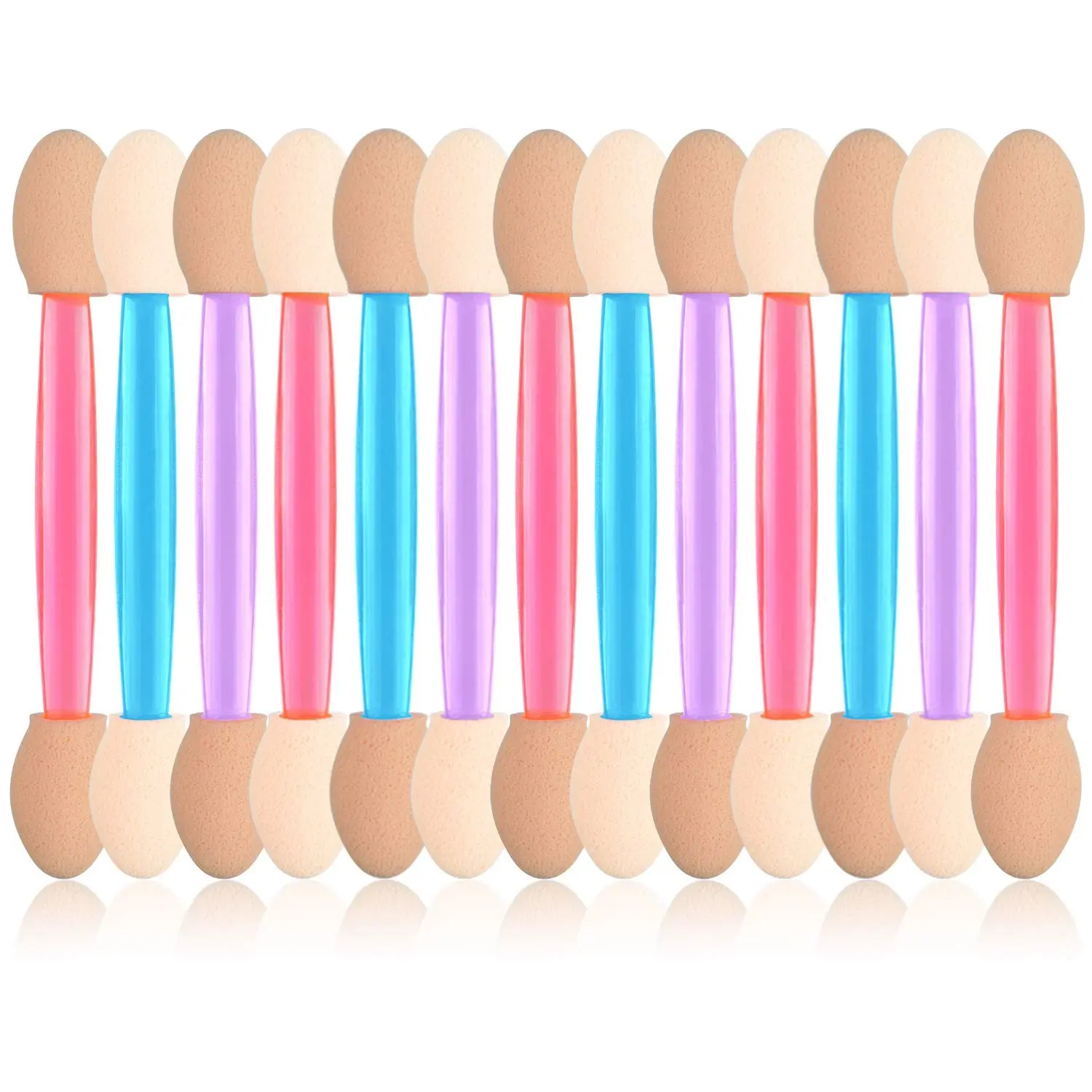Disposable Double-ended Eyeshadow Sponge Applicators, Mixed Color Eyeshadow Brush for Christmas Gift, Professional Makeup Tools, Beauty Cosmetics for Women