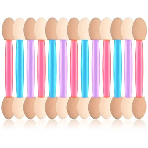 Disposable Double-ended Eyeshadow Sponge Applicators, Mixed Color Eyeshadow Brush for Christmas Gift, Professional Makeup Tools, Beauty Cosmetics for Women