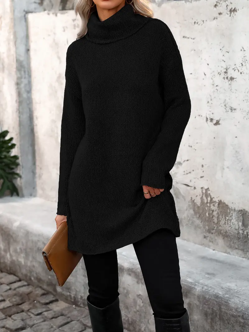 tight sweater dress Narabb Women's Knit Solid Long Sleeve Sweater Dress Turtleneck Pullover Dress, Size: Medium, Beige daily.I am sure you will like it Svansea Women's Long Sleeved Dress