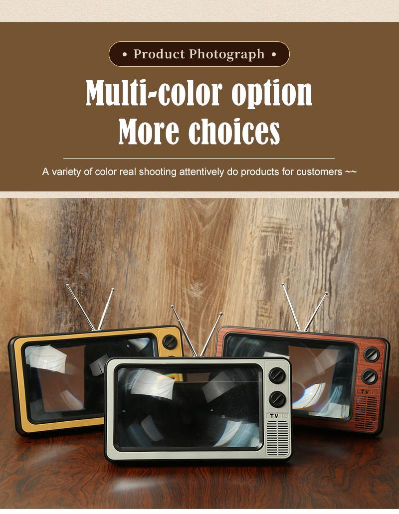 Phone Screen Magnifier Enlarged Expand Stand Phone Holder HD Video Amplifier Eyes Protection Retro TV Box
