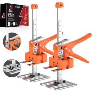 2 Pack 15" Labor Saving Arm Jack 400LBS Load Multifunctional Furniture Lifter Tool for Cabinet Installation Wall Tile Height Adjustment Orange