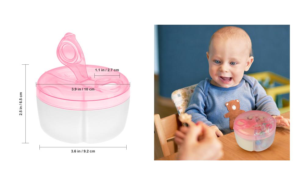 Accmor Baby Formula Dispenser On The Go, Formula Container to Go, Non-Spill Rotating Three-Compartment Formula Dispenser and Snack Storage Container for Infant Toddler Traveling Accmor Baby Formula Dispenser On The Go, Formula Container to Go, Non-Spill Rotating Three-Compartment Formula Dispenser and Snack Storage Container for Infant Toddler Traveling