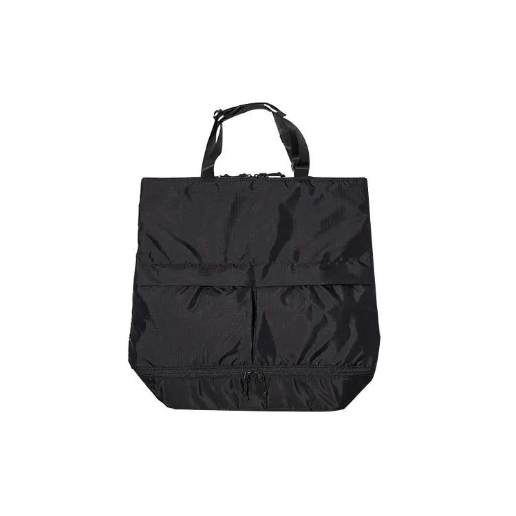 UNIQLO Camping-Ready Adjustable Nylon Backpack and Tote Bag for Men and Women – Classic Black