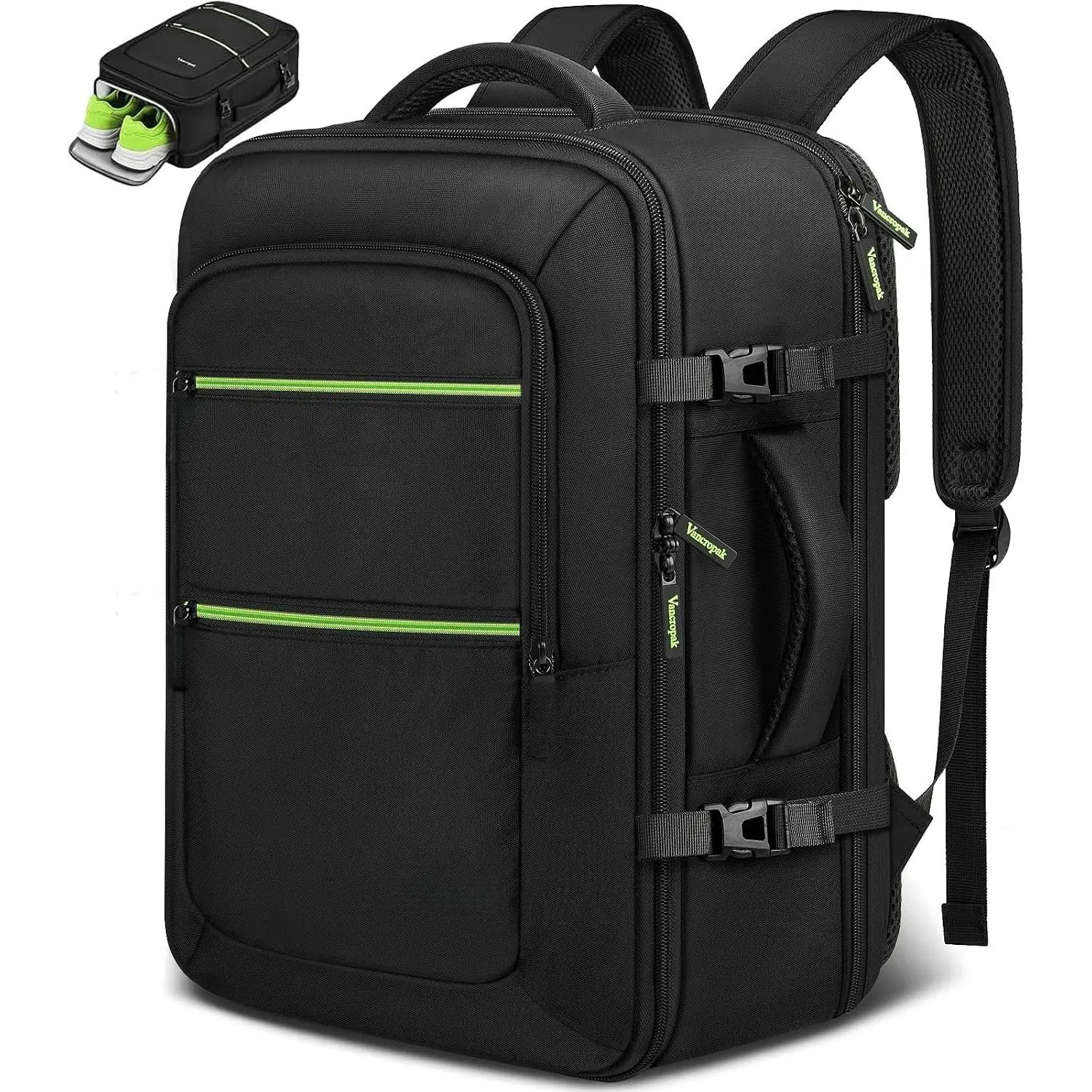 18x14x8 Inches Travel Backpack, Spirit Airlines Personal Item Bag | Underseat Carry  Bag With Removable Shoe Compartment, Tsa-approved Luggage Suitcase Fits 17.3" Laptop for Spirit Airlines