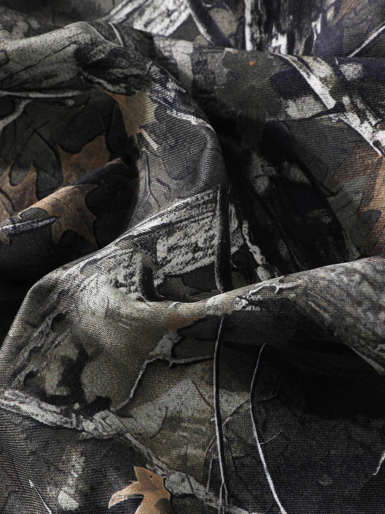 Women's Casual Loose Fit Shorts, Elastic Waist Camo Print, Summer All-Season Versatile Pants, Sporty Style, Plain Design, Womenswear