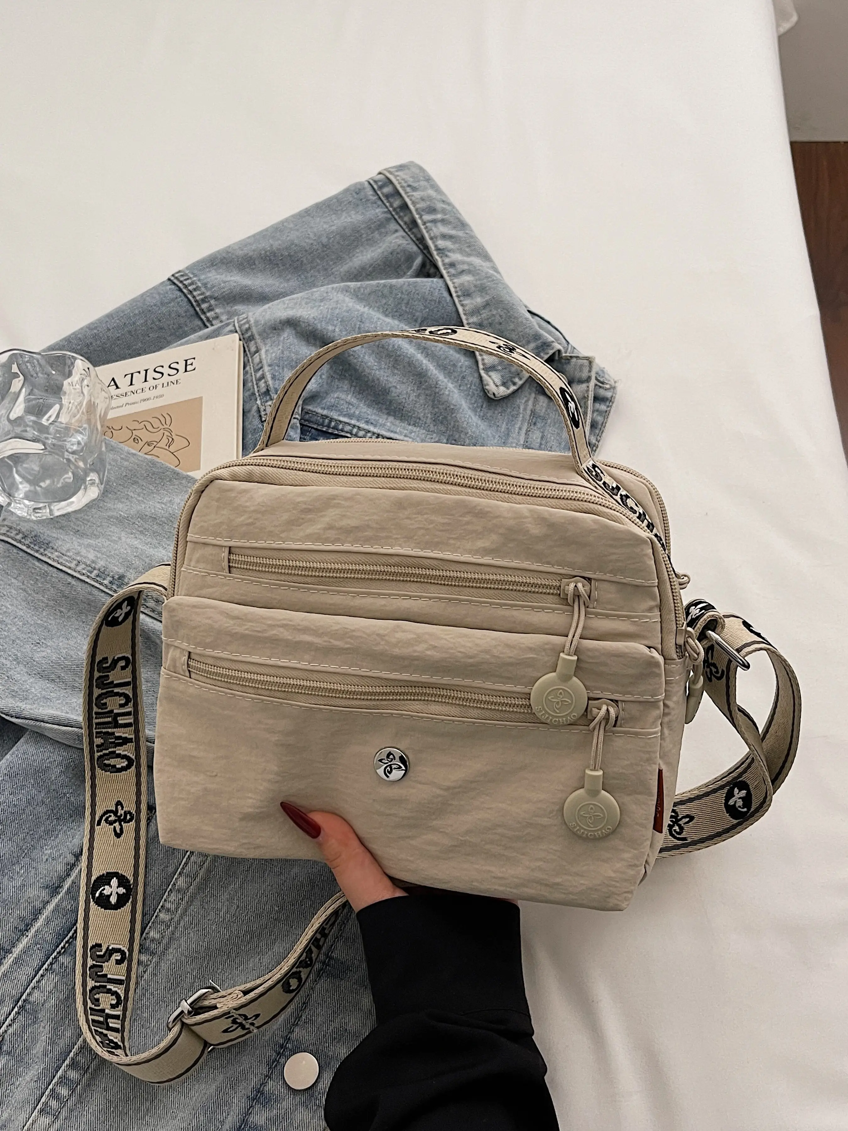 Women's Lightweight Multi-Compartment Crossbody Bag, Versatile Casual Large Capacity Shoulder Bag, Ideal for Daily Commute and Leisure Use, Crossbody Purse, Casual Commuter Bag