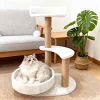White cat climbing frame-/