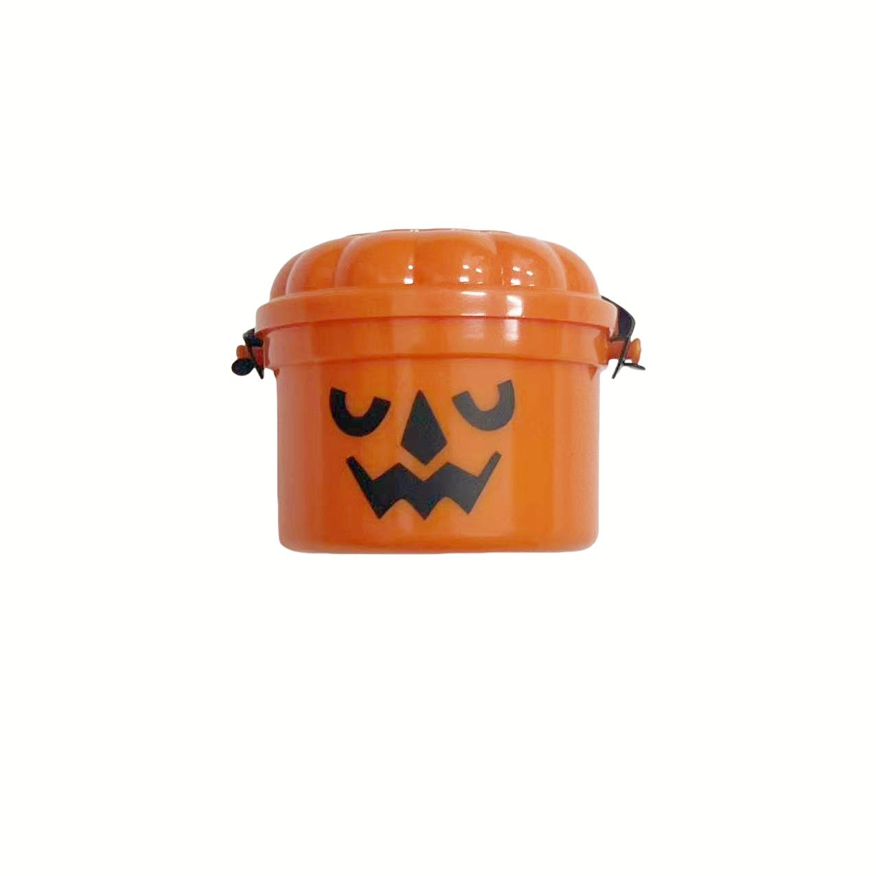 Mini Halloween Nostalgic Cute Plastic Buckets - Orange, Purple, White, Green with Jack-O'-Lantern Faces - Durable Water Buckets for Home Decor, Horror Party Supplies, Ghost Festival & Trick-or-Treat Celebrations, Playful Design, Party Favors Assortment