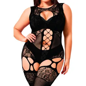 Plus Size Body Stockings For Women Curvy BBW, Exotic Dancer Lingerie Outfits, Full Sexy Fishnet Bodysuit Rave PartyGift.