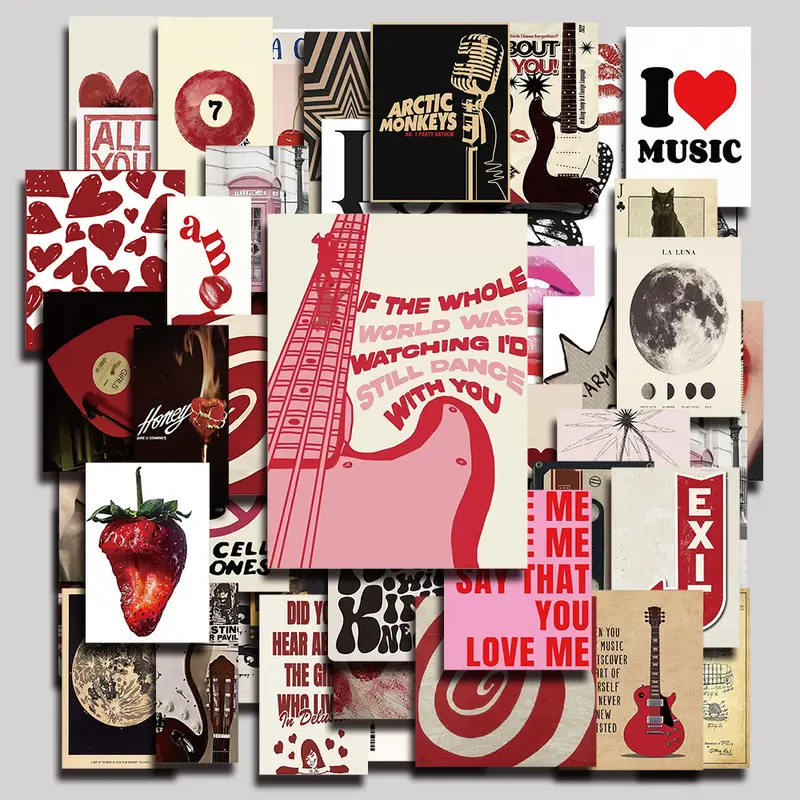 50PCS Women Posters Aesthetic Vinyl Stickers Pack for Laptop Water Bottle Phone Case Skateboard Journal Scrapbook DIY Decoration