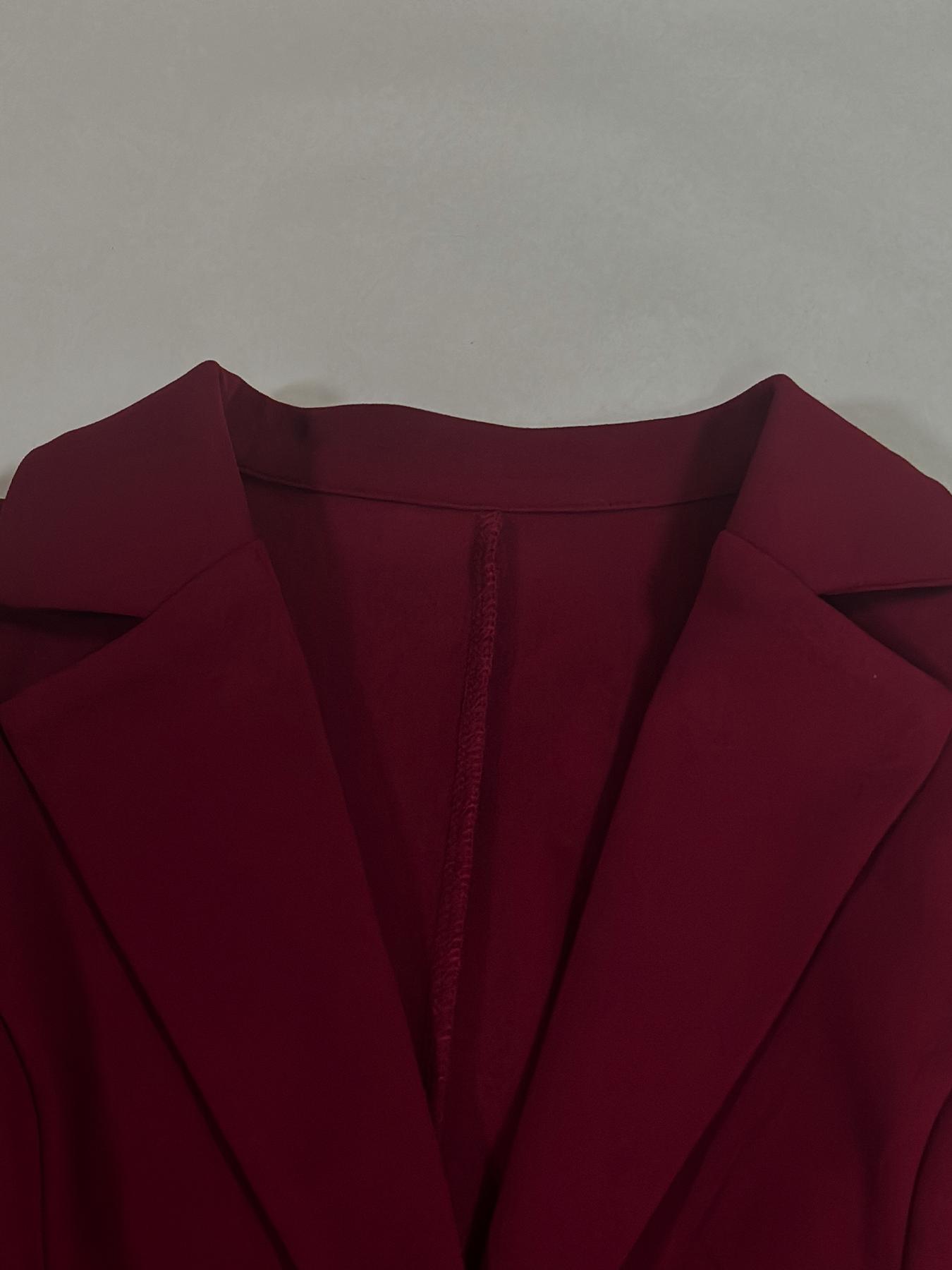 Women's Two-Piece Set Plain Button Lapel Blazer & Suit Pants, Elegant Business Casual Long Sleeve Outerwear & Trousers for Daily Outdoor Wear, Women's Clothing for All Seasons Women's Two-Piece Set Plain Button Lapel Blazer & Suit Pants, Elegant Business Casual Long Sleeve Outerwear & Trousers for Daily Outdoor Wear, Women's Clothing for All Seasons