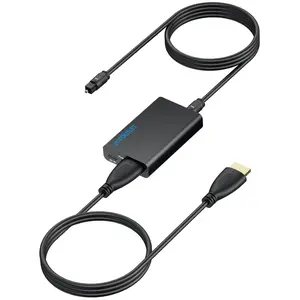 AUTOUTLET HDMI eARC to Optical Audio Adapter - eARC/ARC to Optical Converter for TVs, Soundbars, Home Theaters, and Audio Systems, Support 192KHz Sampling Rate, Dolby 5.1 and DTS 5.1(NO CEC)