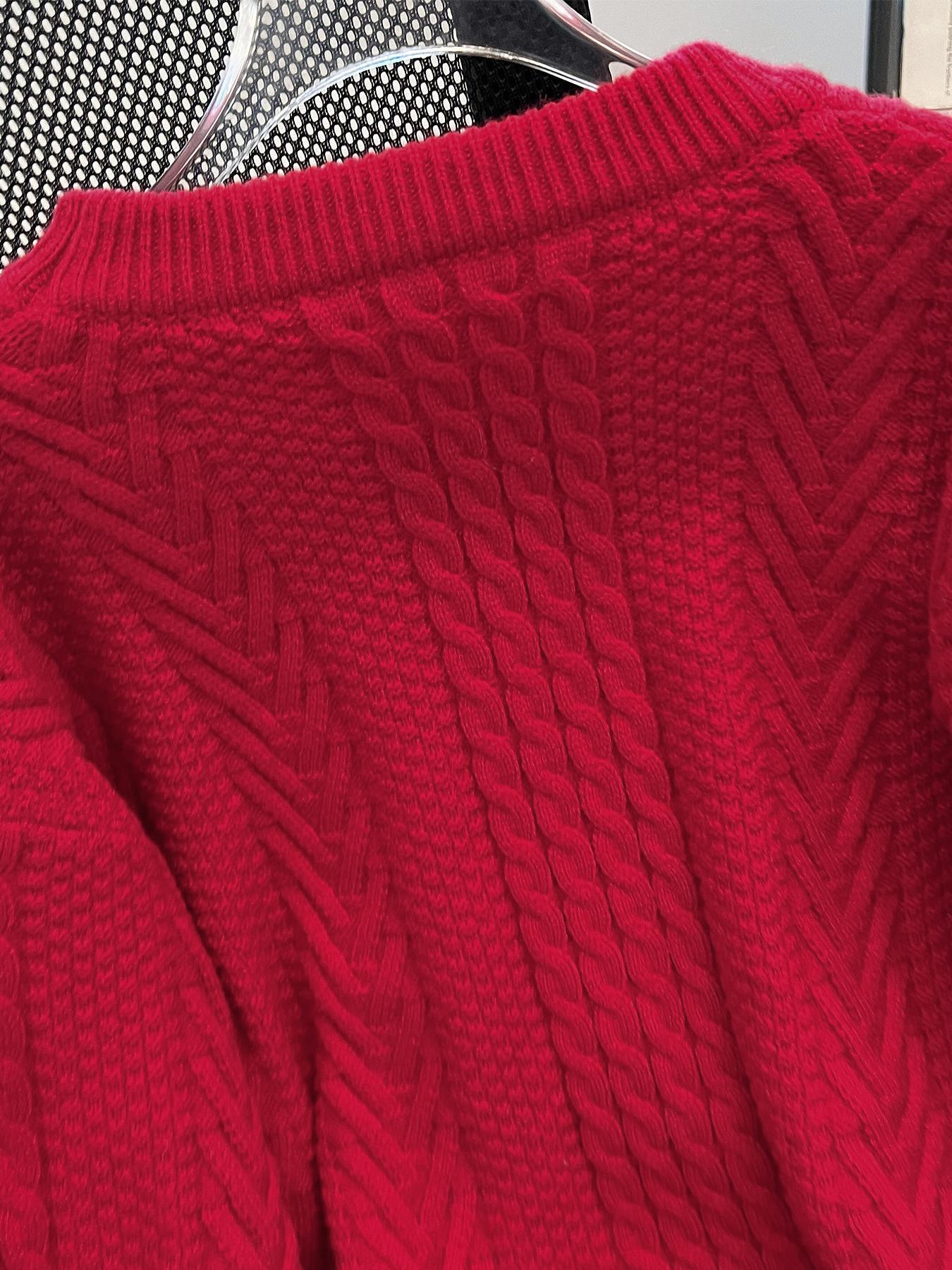 Women's Solid Cable Knit Sweater, Casual Long Sleeve Round Neck Jumper for Fall & Winter, Fashion Ladies' Knitwear Tops for Daily Wear Womenswear