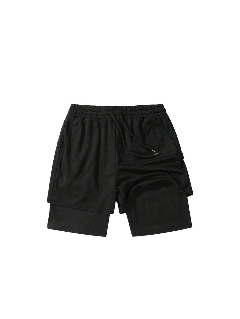 Men's Flag Print Hooded Tank Top & 2 in 1 Shorts Set, Regular Fit Two-piece Set, Casual Summer Clothes for Outdoor